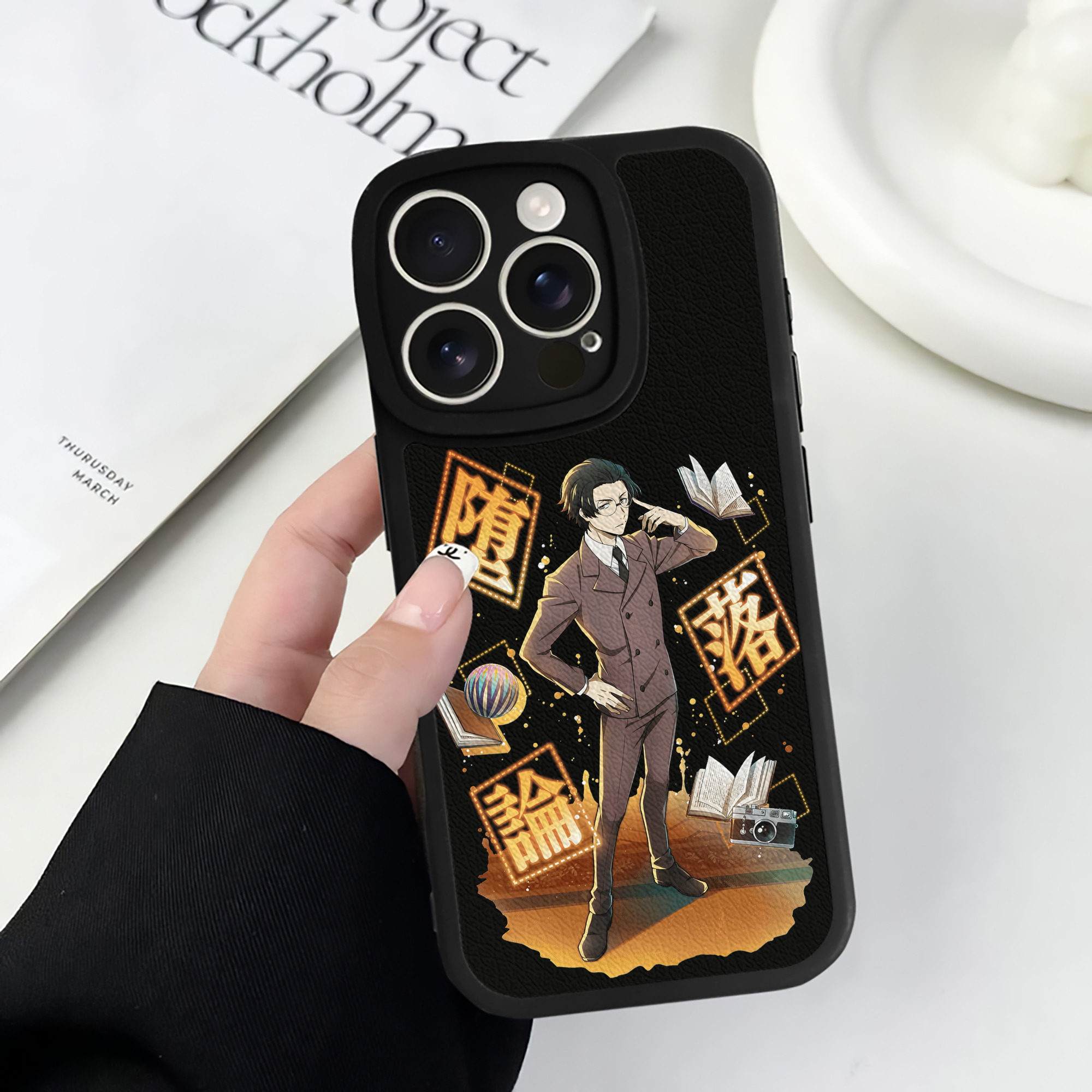 （画像用） 文豪ストレイドッグス Bungo Stray Dogs 【iPhone 16シリーズ対応】シリコンスマホケース（レザー調） 材質：シリコン